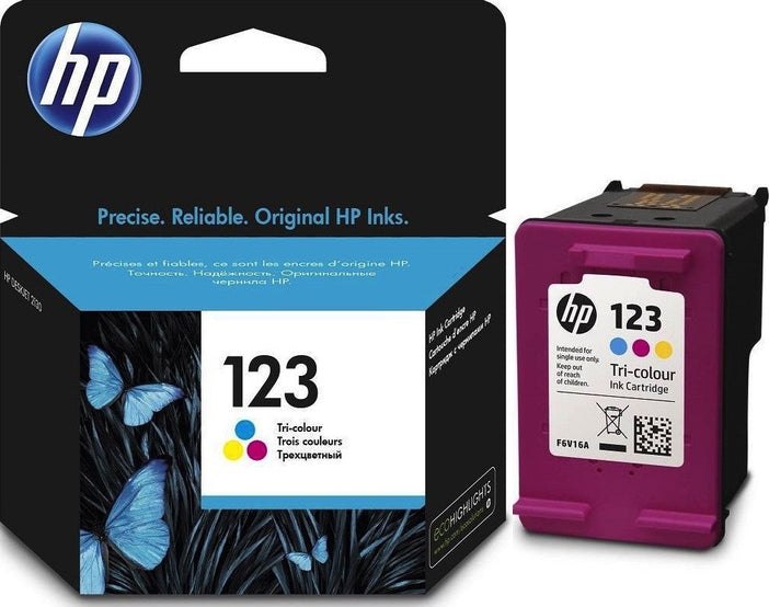 HP 123 Tri-Colour Original Ink Advantage Cartridge - F6V16AE PC Gadgets