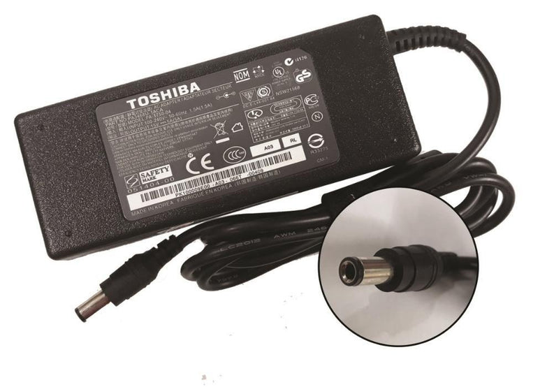 Original 15V 5A 75W Laptop Charger for Toshiba Satellite M10, R25 U200 Series 6.3mm*3.0mm with Power Cord
