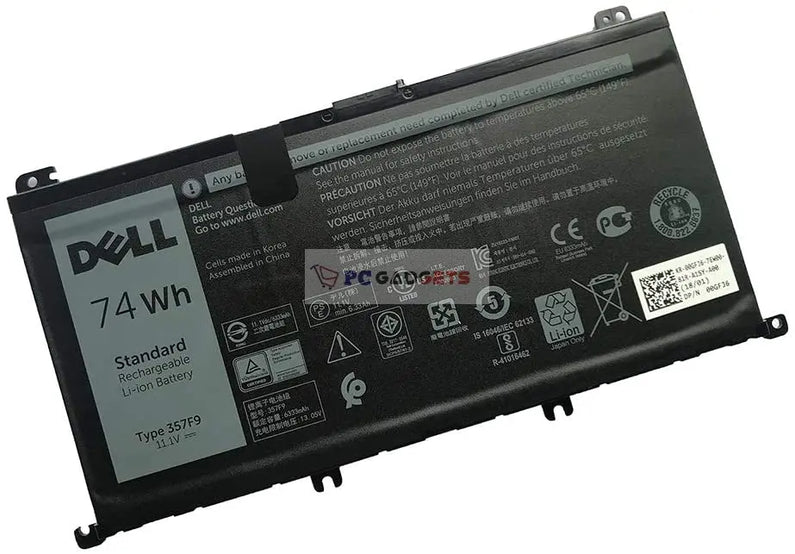 11.1V 74Wh Original 357F9 Laptop Battery for Dell Inspiron 15 7559 7000 INS15PD-1548B INS15PD Series 15-7559 0GFJ6 P57F 071JF4 0357F9