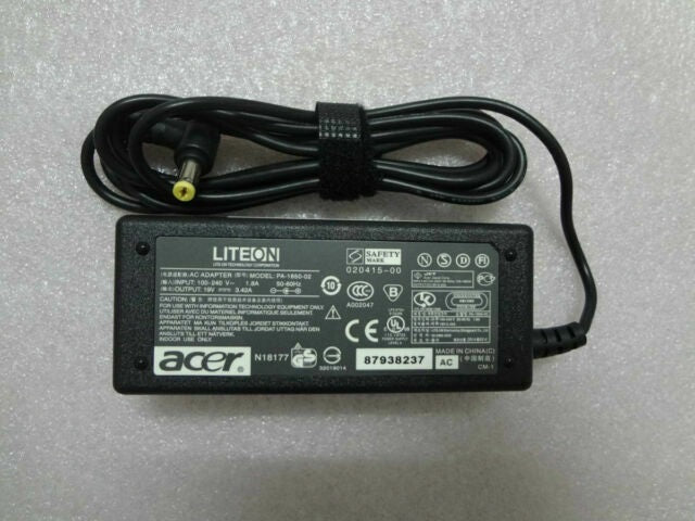 Acer 19V 3.42A 65W 5.5*1.7mm AC Power Adapter or Charger