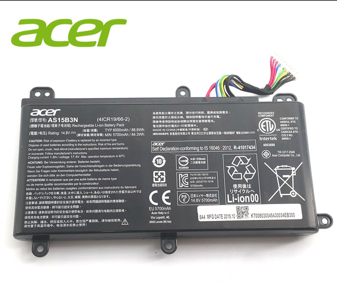 Original AS15B3N Acer Predator 15 G9-592 G9-591 17 G9-792 G9-791 Predator 15 Predator 17 Predator 21 Predator G9 G9000 Laptop Battery