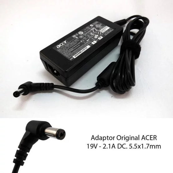 Original Acer 19V 2.1A 40W E5-571 E5-53 EX2509-P1AT E1-430G E1-430PG E1-432G 5.5mm*1.7mm Laptop Charger