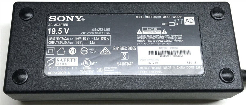 Genuine Sony TV AC Adapter Power Supply 19.5V 6.2A 120W 149349021 ACDP-120D01