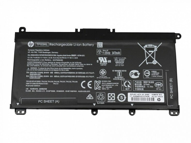 Original HP TF03XL for 250 G7 HP Pavilion 15-CC 15-DA HSTNN-LB7J 14-CF 15-CS 15-CD 17-CA Series Laptop Battery