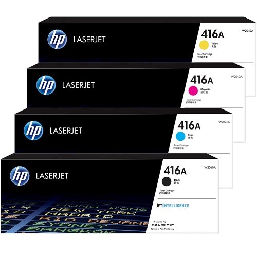 New Genuine HP 416A Toner Cartridge Pack Of 4 Black Cyan Yellow Magenta For Use Laserjet Pro M454,MFP M479 PC Gadgets