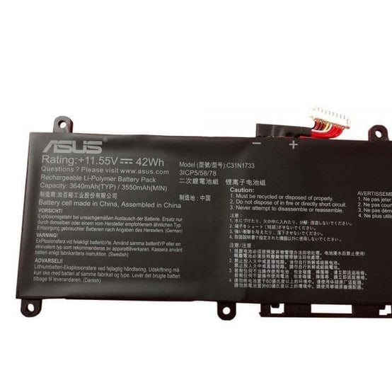 Asus C31N1733 VivoBook Flip 14 TP412FA-EC226R TP412UA-EC059T TP412UA Laptop Battery