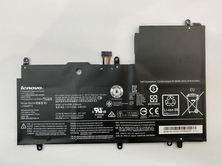 Original Lenovo L14M4P72 L14M4P73 L14S4P72 Yoga 3-1470 80JH IdeaPad Yoga 700-14ISK Laptop Battery PC Gadgets