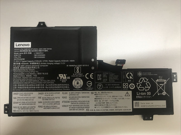 Original Lenovo L19M3PG1 L19C3PG1 L19L3PG1 Ideapad 3 CB-11AST05 300e ChromeBook 2nd Gen AST 82CE Laptop Battery
