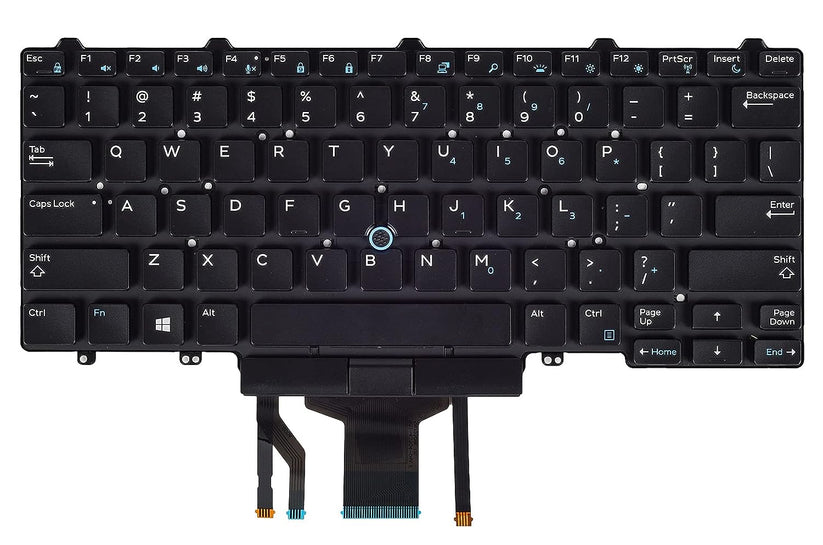 New Dell Latitude E5450 E5470, Latitude 7480 7490 09170J with Pointer US Layout Backlit Keyboard