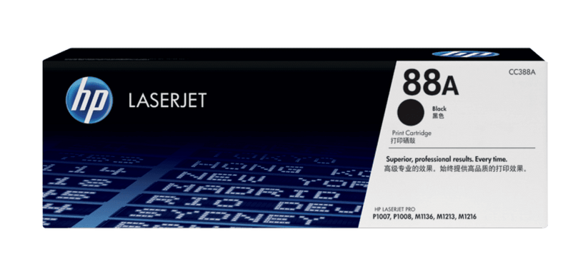HP 88A CC388A Black Original LaserJet Toner Cartridge