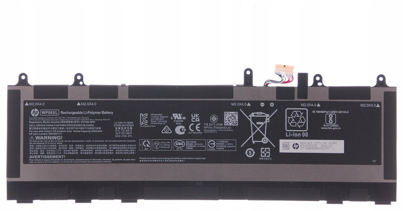 New Original WP06XL Laptop Battery 76Wh For HP EliteBook 860 865 G9, G10 ZBook Firefly 16 G9 G10 EliteBook 865 G11 Series M73470-005 HSTNN-IB9Z M64306-1C1