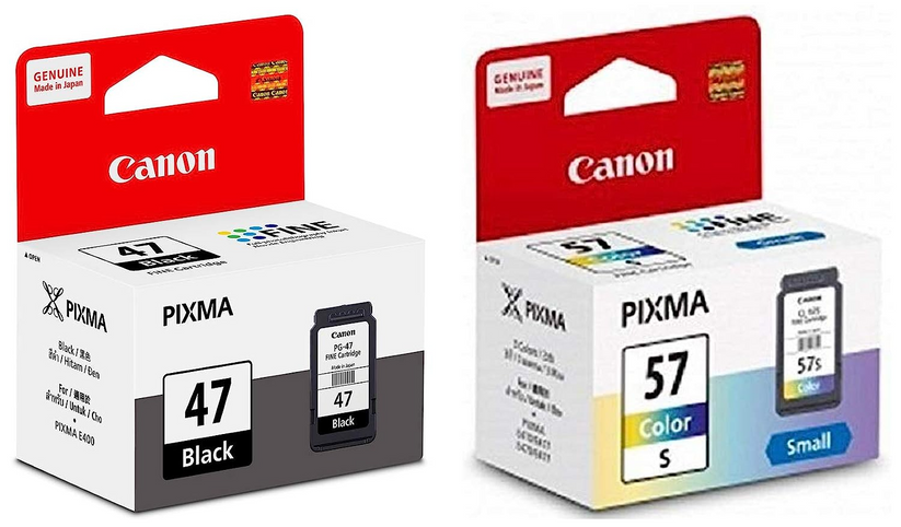 Genuine Canon PG47 & CL57S E400 E410 E4270 Set Valuable Pack Black, Tri-Color Ink Cartridge PC Gadgets
