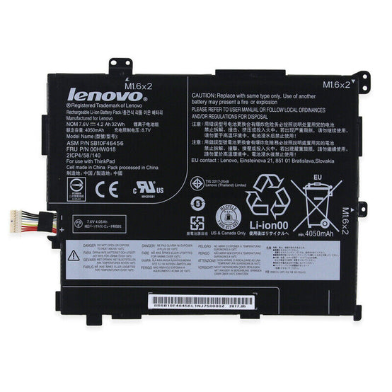 New Genuine Lenovo 00HW016 00HW018 Thinkpad 10 20E3 20E4 SB10F46454 Laptop Battery PC Gadgets