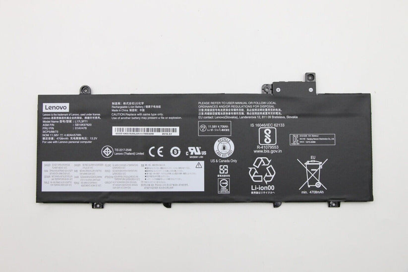New Genuine Battery for Lenovo ThinkPad T480s 01AV478 01AV479 01AV480 L17L3P71 L17M3P71 L17M3P72 L17S3P71 PC Gadgets