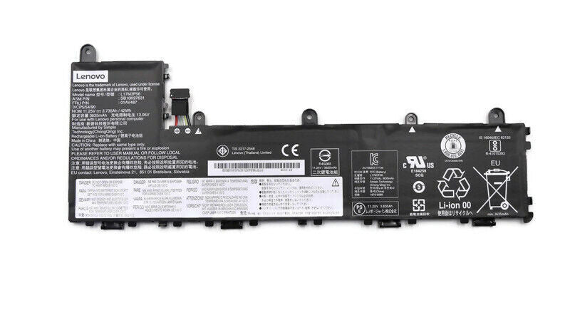 Original Lenovo 01AV487 01AV486 L17L3P54 L17M3P56 Thinkpad Yoga 11e 11e-20LM Yoga 11th 5th GEN 11.4V 42Wh Laptop Battery PC Gadgets