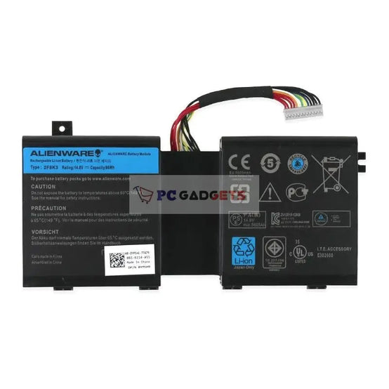14.8V 2F8K3 0KJ2PX G33TT KJ2PX Dell Alienware 17 17X 18 18X M18X M17X ALW18D-1788 Tablet Laptop Battery