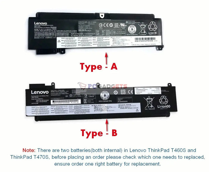 24Wh Original 00HW024 00HW025 Lenovo ThinkPad T460S T470S T480S 01AV405 01AV406 01AV407 01AV408 SB10J79004 Laptop Battery