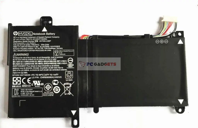 32wh Original HV02XL Laptop Battery For HP HSTNN-LB6P TPN-Q164 TPN-W112 796219-421 Tablet
