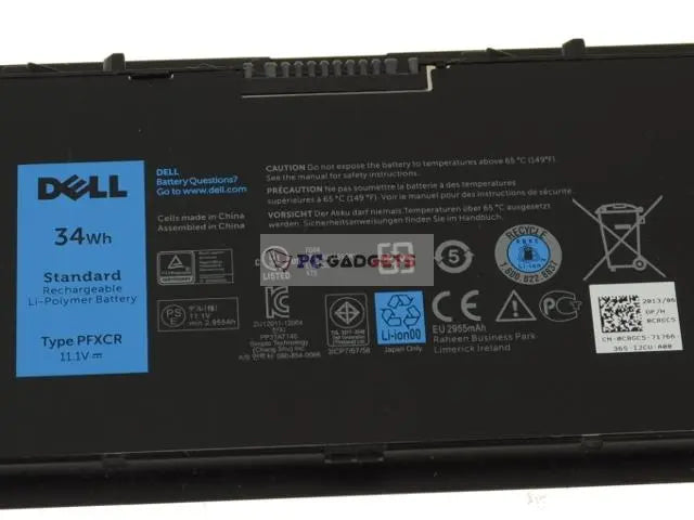 11.1V 34Wh 3 Cells PFXCR Notebook Battery for Dell Latitude E7440 T19VW 34GKR Ultrbook