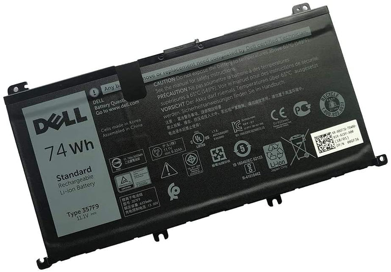 11.1V 74Wh Original 357F9 Laptop Battery for Dell Inspiron 15 7559 7000 INS15PD-1548B INS15PD Series 15-7559 0GFJ6 P57F 071JF4 0357F9