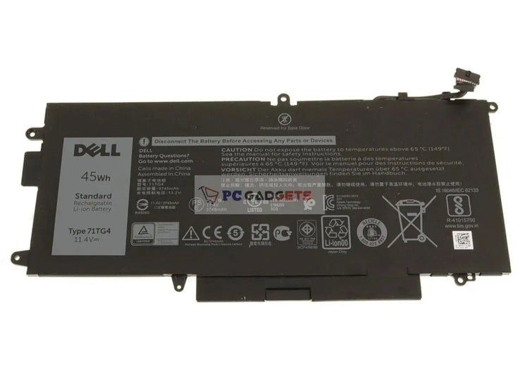 45Wh Original Dell Latitude 7280 Series 71TG4 P29S002 Latitude 7389 2-in-1 Laptop Battery