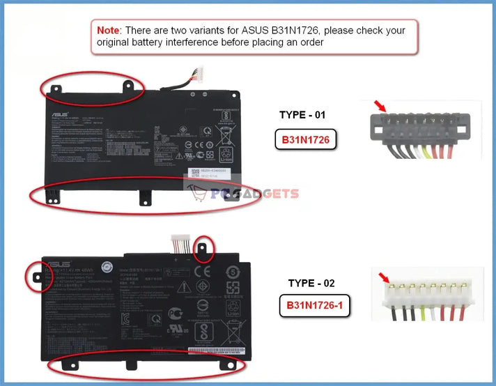 B31N1726 Asus FX80 FX80GD FX86 FX86FM FX86FE FX504 FX505 Series Laptop Battery