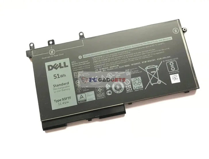 51Wh 93FTF Original Dell Latitude 5290 5490 5580 5590 5591 Laptop Battery