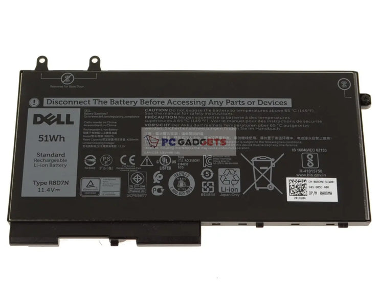 R8D7N Dell Original Latitude 5400 5401 5500 Precision 3540 P98G P80F 51Wh Laptop Battery