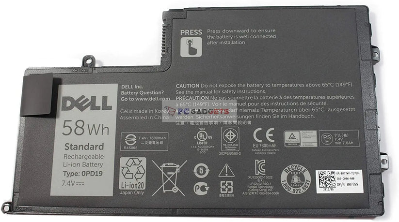 58Wh Original 0PD19 58DP4 86JK8 Laptop Battery For Dell Inspiron 14 15 14-5447 15-5547 5545