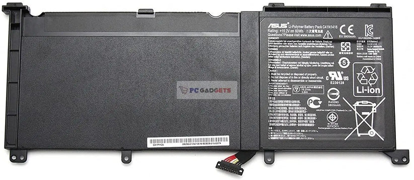 60Wh C41N1416 Original Asus ZenBook Pro UX501L UX501J UX501JW ZenBook G501 N501 N501L G601J Laptop Battery