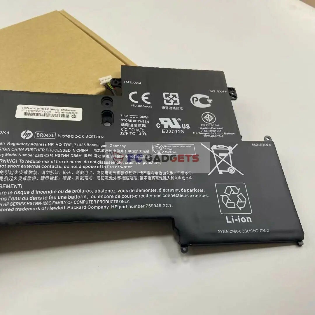BR04XL BO04XL Original Battery For HP EliteBook Folio 1020 G1 G9p64av Hstnn Db6m Hstnn I26c Hstnn I28c BR04XL BO04XL Original Battery For HP EliteBook Folio 1020 G1 G9p64av Hstnn Db6m Hstnn I26c Hstnn I28c