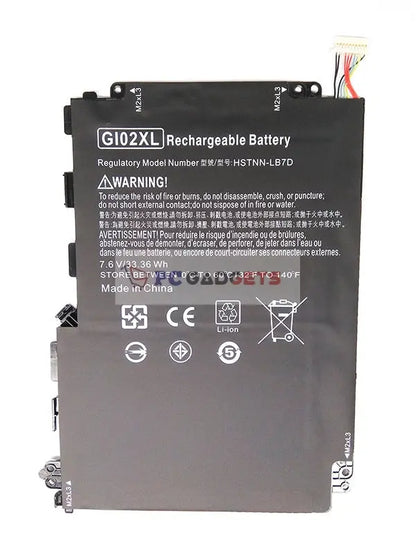 33.6wh Original GI02XL HP Pavilion X2 12 12-B000NX, HSTNN-LB7D 832489-421 833657-005 Tablet Laptop Battery
