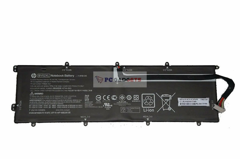 7.6V 33wh Original BV02XL Laptop Battery For HP ENVY X2 Detachable 13 Series 775624-1C1 776621-001 HSTNN-IB6