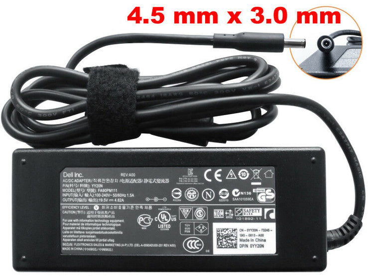 Dell 90W 19.5V 4.62A 4.5 3.0MM AC Adapter Charger