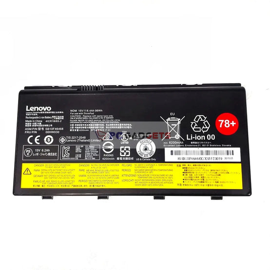 96Wh Original 00HW030 Battery for Lenovo ThinkPad P70 P71 SB10F46468 01AV451 78+