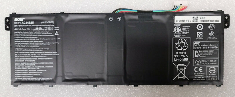 Original AC14B3K Acer Aspire R3 R3-131T R5 R5-471T Chromebook CB3-111 Swift SF314-51 SF314-52 Series Laptop Battery