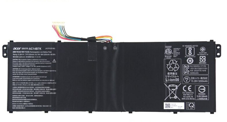 Original Acer AC14B7K 4ICP5/57/80 Aspire 5 A515 Aspire Swift 3 SF314-56G Nitro 5 Series Laptop Battery