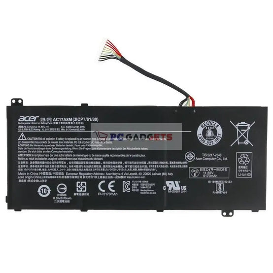 AC17A8M Original laptop battery for Acer Spin 3 SP314-52-599W, TravelMate X3410-M-51XY