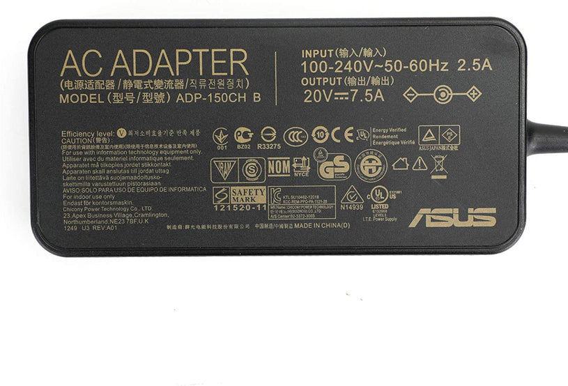 Asus 150W 20V 7.5A 6.0 3.7MM AC Adapter Charger