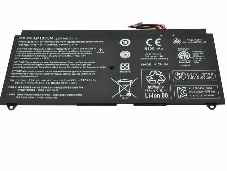 47Wh AP13F3N Acer Aspire S7-392 Aspire S7 Ultrabook Series 2ICP4/63/114-2 Laptop Battery