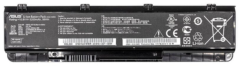 Original A32-N55 Laptop Battery for Asus A41-N55 N55SF N45 N45E N55 N55E N55S N75 Series