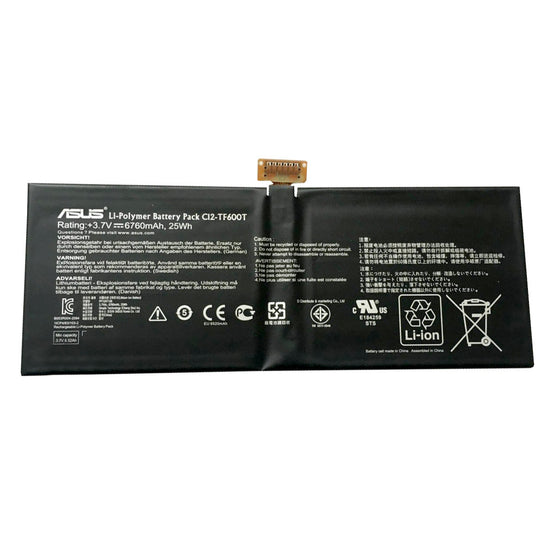 25Wh Original C12-TF600T Laptop Battery For Asus TF600T TF600TG TF600TL