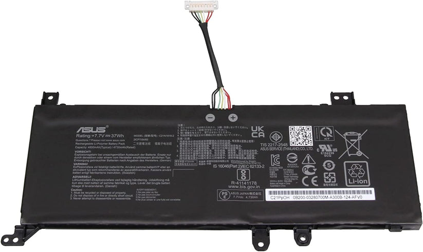 37Wh Original C21N1818 Laptop Battery For Asus VivoBook 15 F512FA F512DA-SH31 X512FA X512FB X512FL X512FJ X512DA X512UF-BQ135T X512FA-BQ064T Series