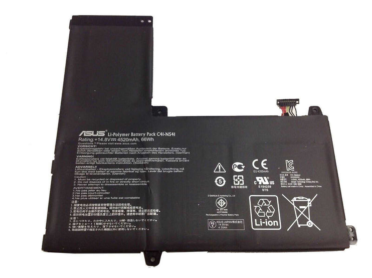 66Wh Original C41-N541 Laptop Battery For Asus N54PNC3 0B200-00430100M PP41AT152 4ICP/65/80