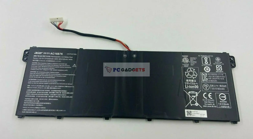 Acer Original AC16B8K laptop battery for Chromebook 15 CB515-1HT KT.00407.005 KT.0040G.010 AC16B7K PC Gadgets