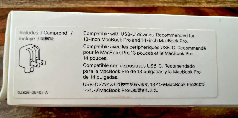 Apple 67W USB C Adapter with C to C Cable for MacBook Air MacBook Pro A2518 Box Pack