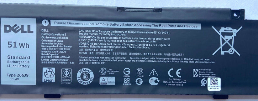 Original 266J9, P89F00 Laptop Battery For Dell N2NLL, Inspiron 14 5490-6C55V