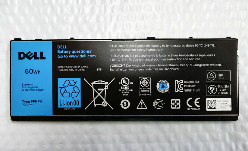60Wh Original FWRM8 Laptop Battery For Dell OEM Latitude 10 (ST2) Tablet - PPNPH
