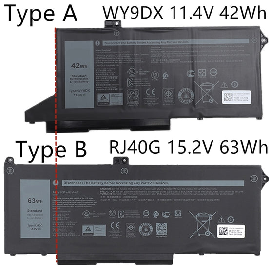 New Genuine WY9DX Laptop Battery For Dell Latitude 5420 5520 RJ40G M033W 75X16