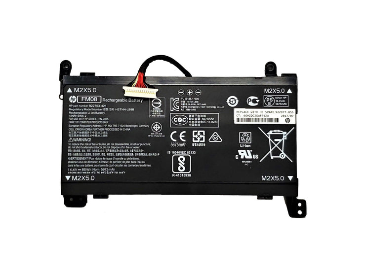 86Wh Original FM08 HP Omen 17-AN014NG HSTNN-LB8B 922753-421 922977-855 Series Laptop Battery 16 Cables